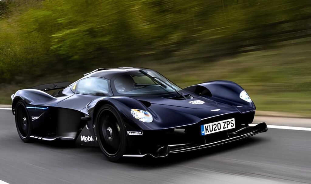 Image of Aston Martin Valkyrie running on road