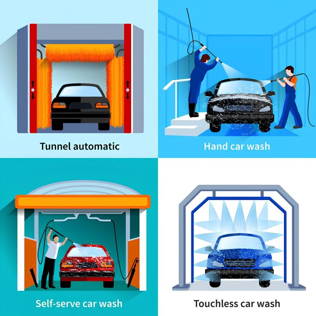 Differences between touchless car wash and other traditional methods.