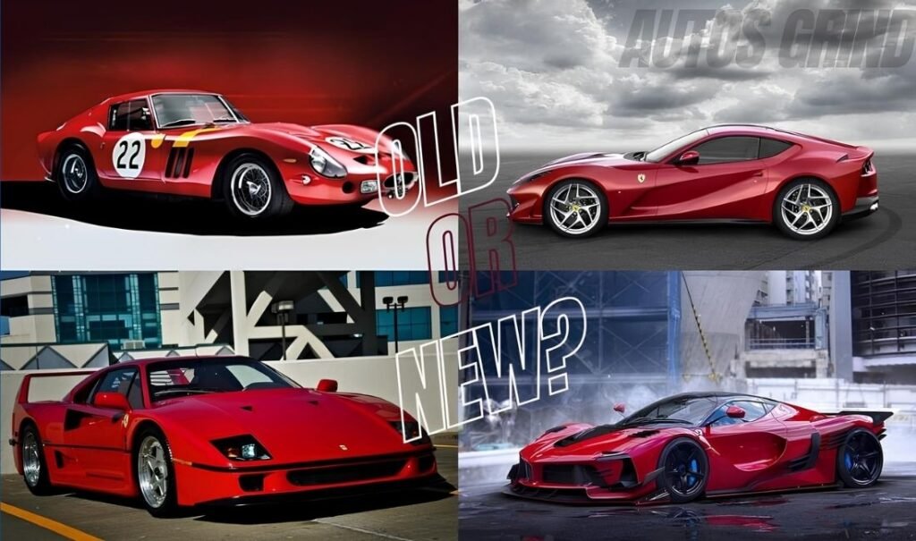 Evolution of designs between old Ferraris to New Ferraris