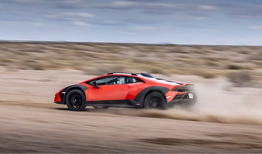 2024 Lamborghini Huracan blazing through speeds on off road