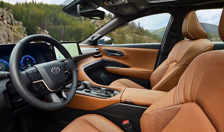 A sleek look at the interior of Toyota Crown Signia