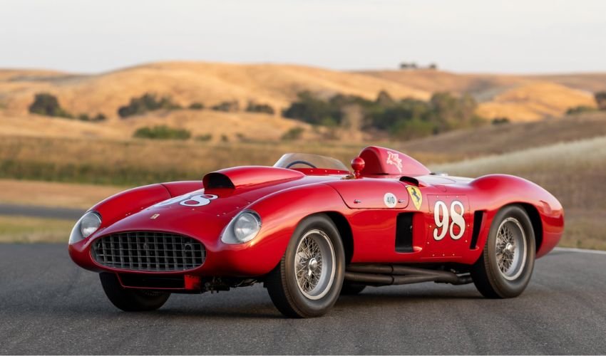 1955 Ferrari 410 Sport Spider parked outdoors