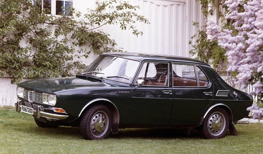 Iconic SAAB 99 Turbo parked on ground